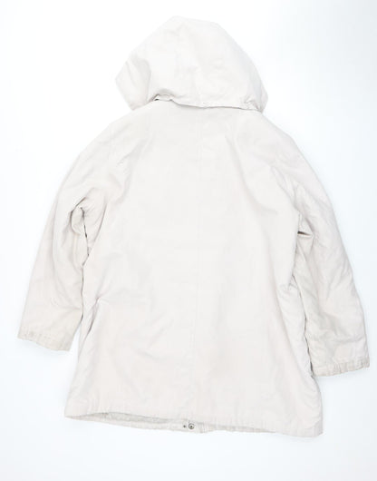 BM Collection Women's Beige L Rain Coat Jacket
