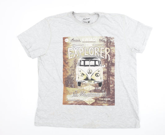 Volkswagen Men's Grey Vintage T-Shirt L