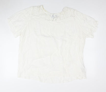 Junarose Women's White Lace Blouse Size 16