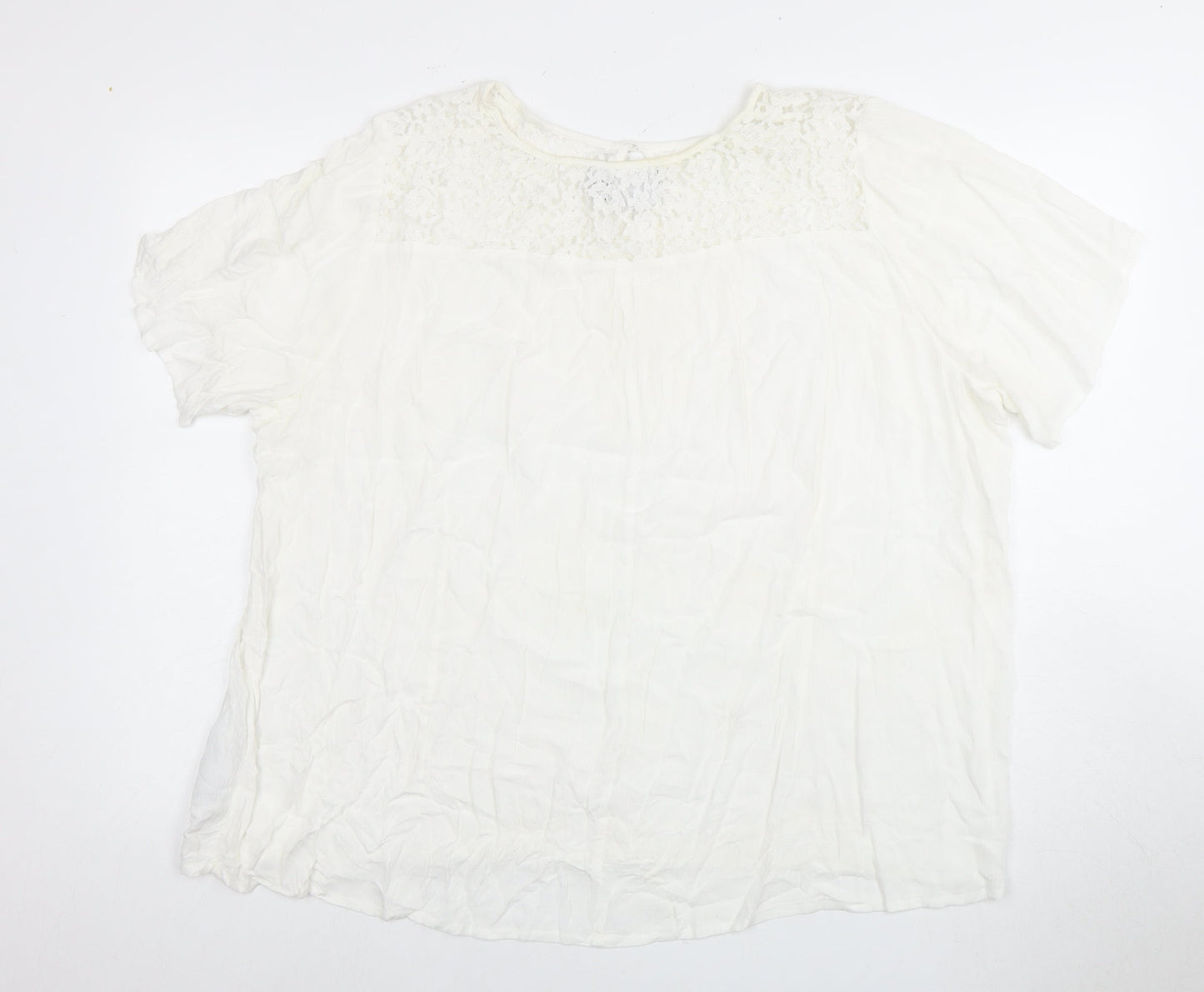 Junarose Women's White Lace Blouse Size 16