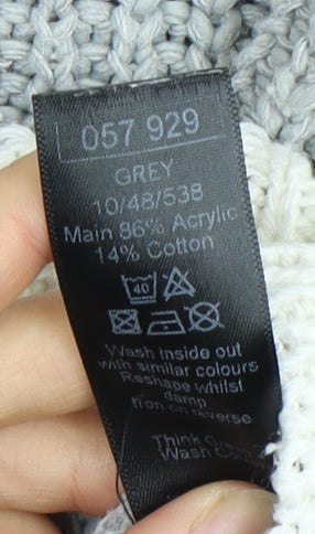 Womens UK Size 16 M&Co Grey Pullover Jumper