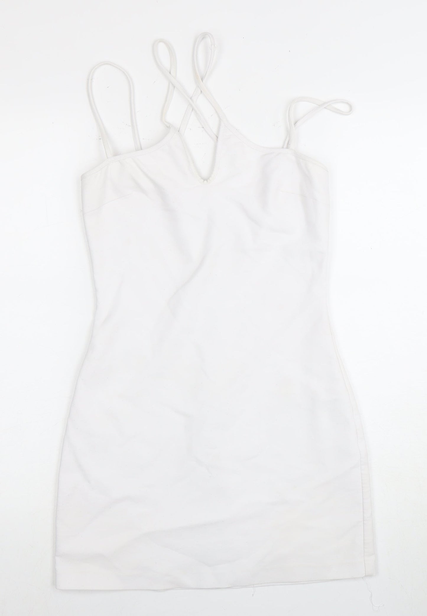 Zara Women's White Bodycon Dress Size 12