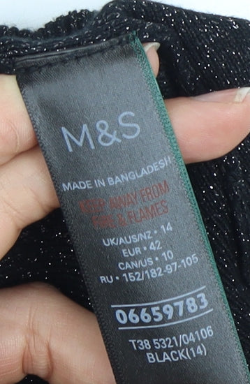 Womens UK Size 14 Marks and Spencer Black  Jumper