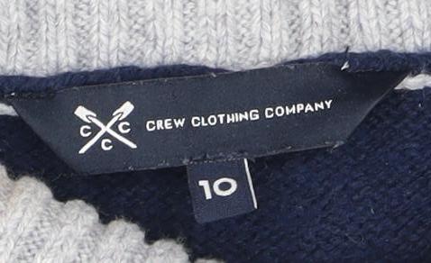 Crew Clothing Women's Multicolour Striped Pullover Jumper - Size 10