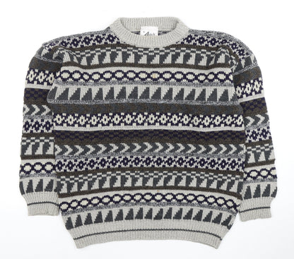 Aitch Unisex Multicoloured Geometric Pullover Jumper