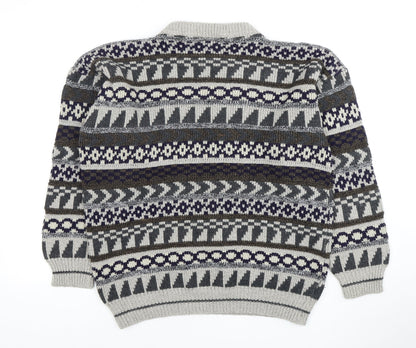 Aitch Unisex Multicoloured Geometric Pullover Jumper