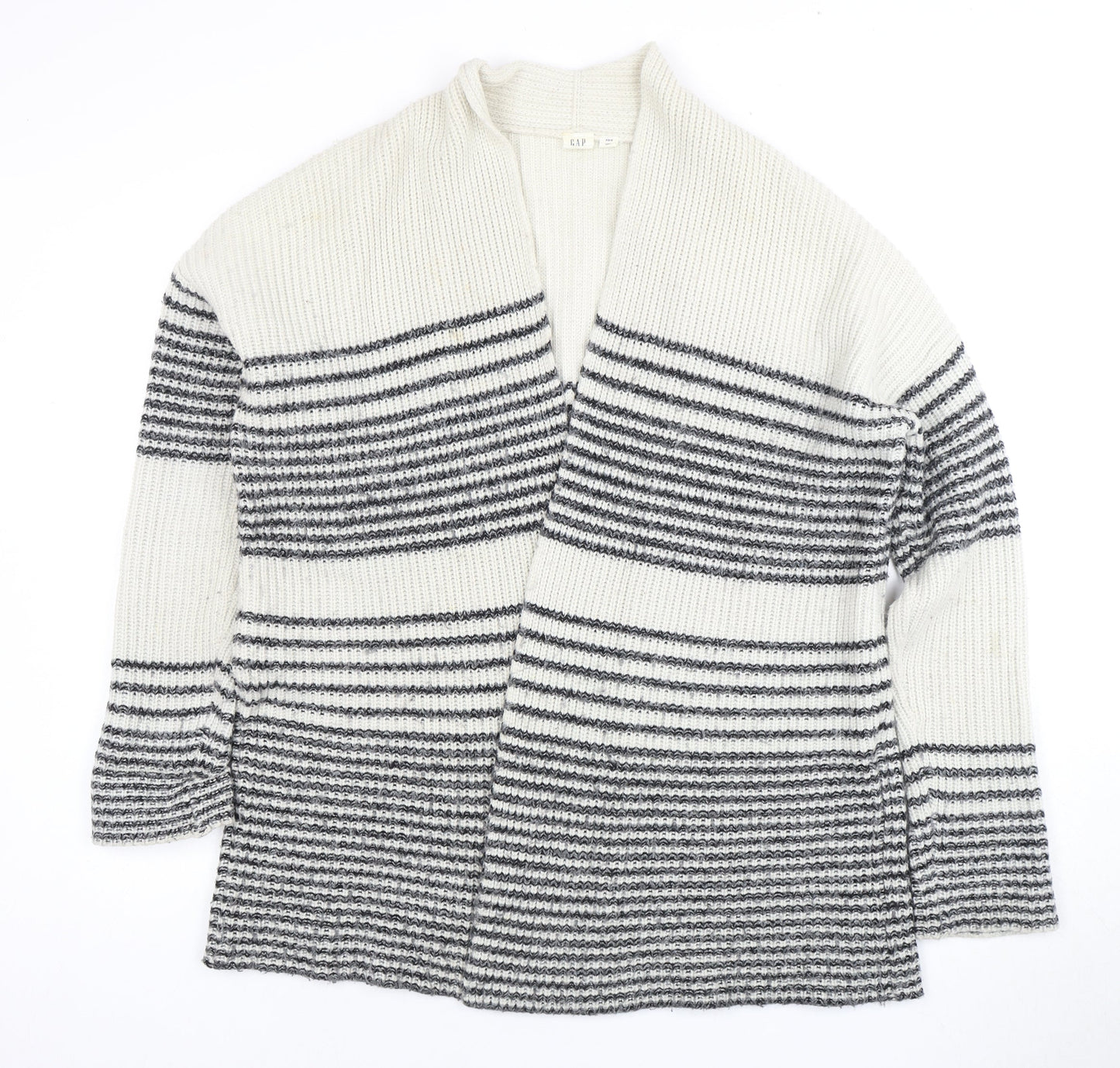 Gap Women's White Striped Cardigan XS