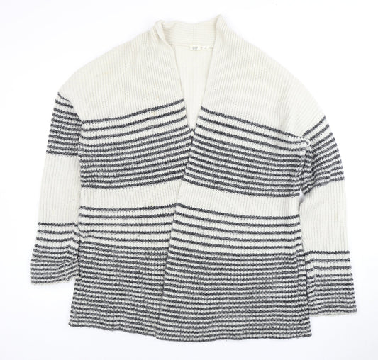 Gap Women's White Striped Cardigan XS