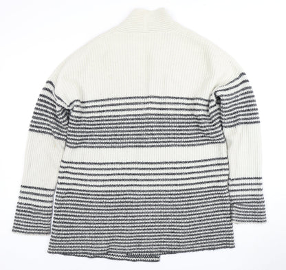 Gap Women's White Striped Cardigan XS