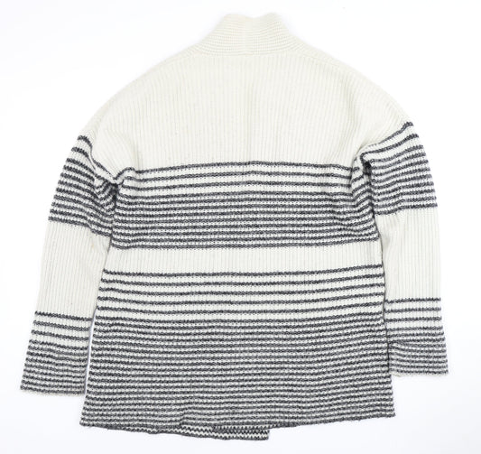Gap Women's White Striped Cardigan XS