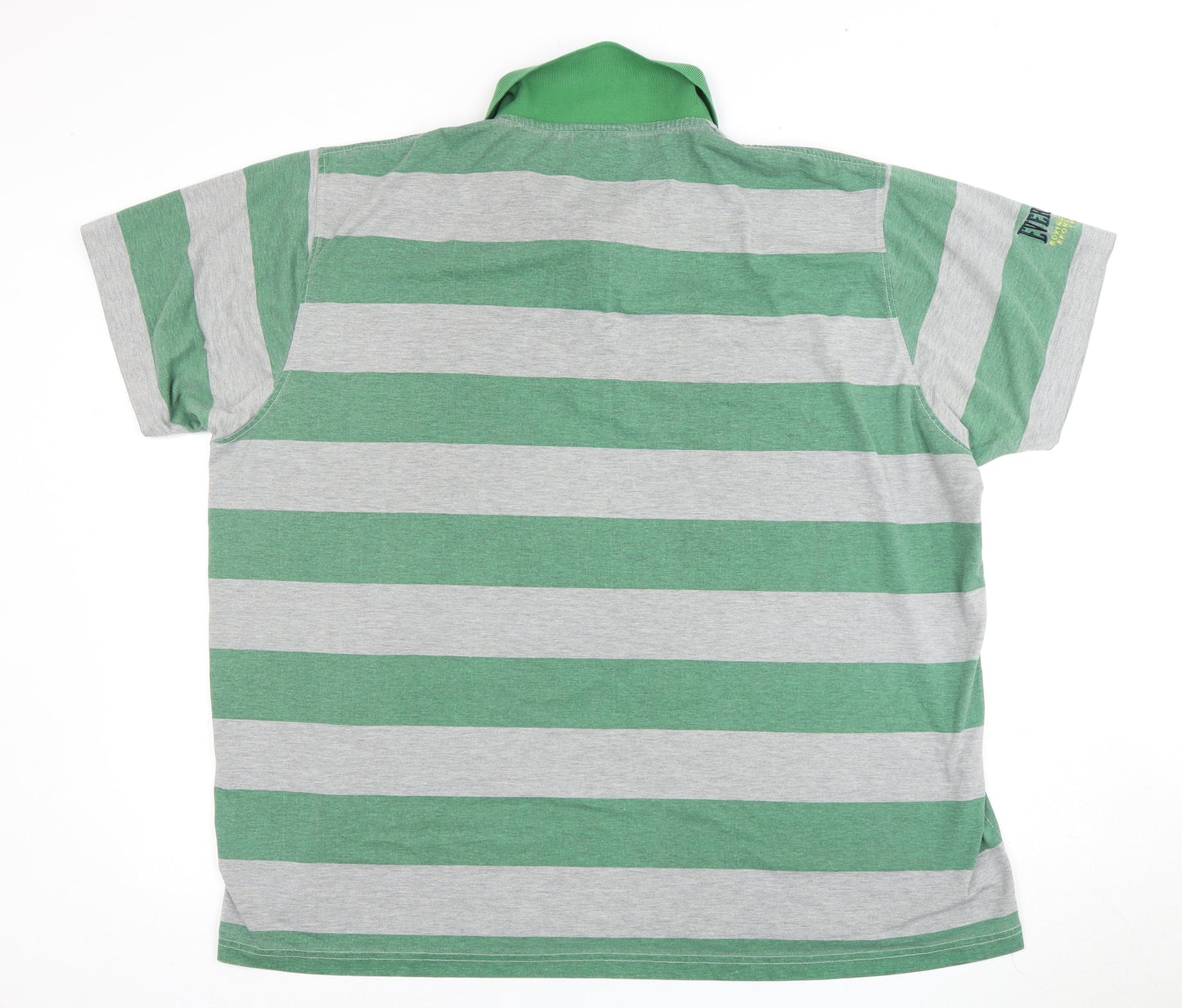 Everlast Men's Green Striped Polo, 2XL, Cotton Classic