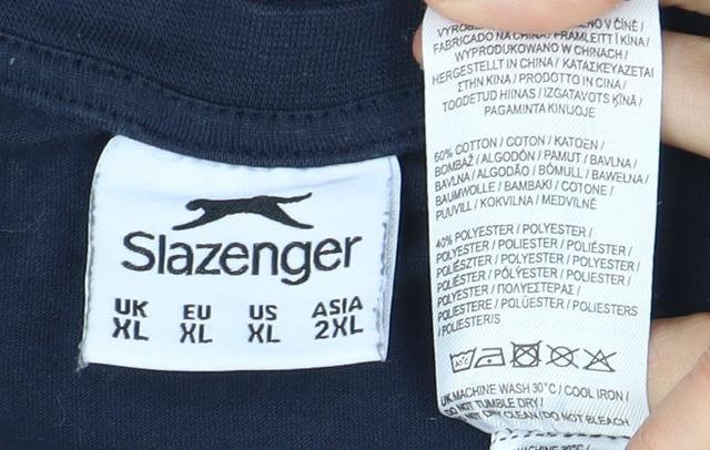 Slazenger Men's Blue 2XL Short Sleeve T-Shirt