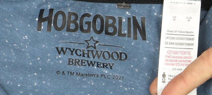 Marks and Spencer Blue Beer Theme Graphic T-Shirt M