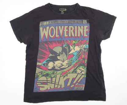 Marvel Men's XL Wolverine Black Graphic T-Shirt