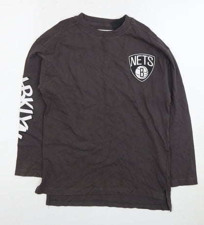 Zara Boys Black Brooklyn Nets Long Sleeve T-Shirt 9 Years