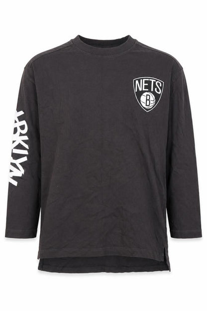 Zara Boys Black Brooklyn Nets Long Sleeve T-Shirt 9 Years