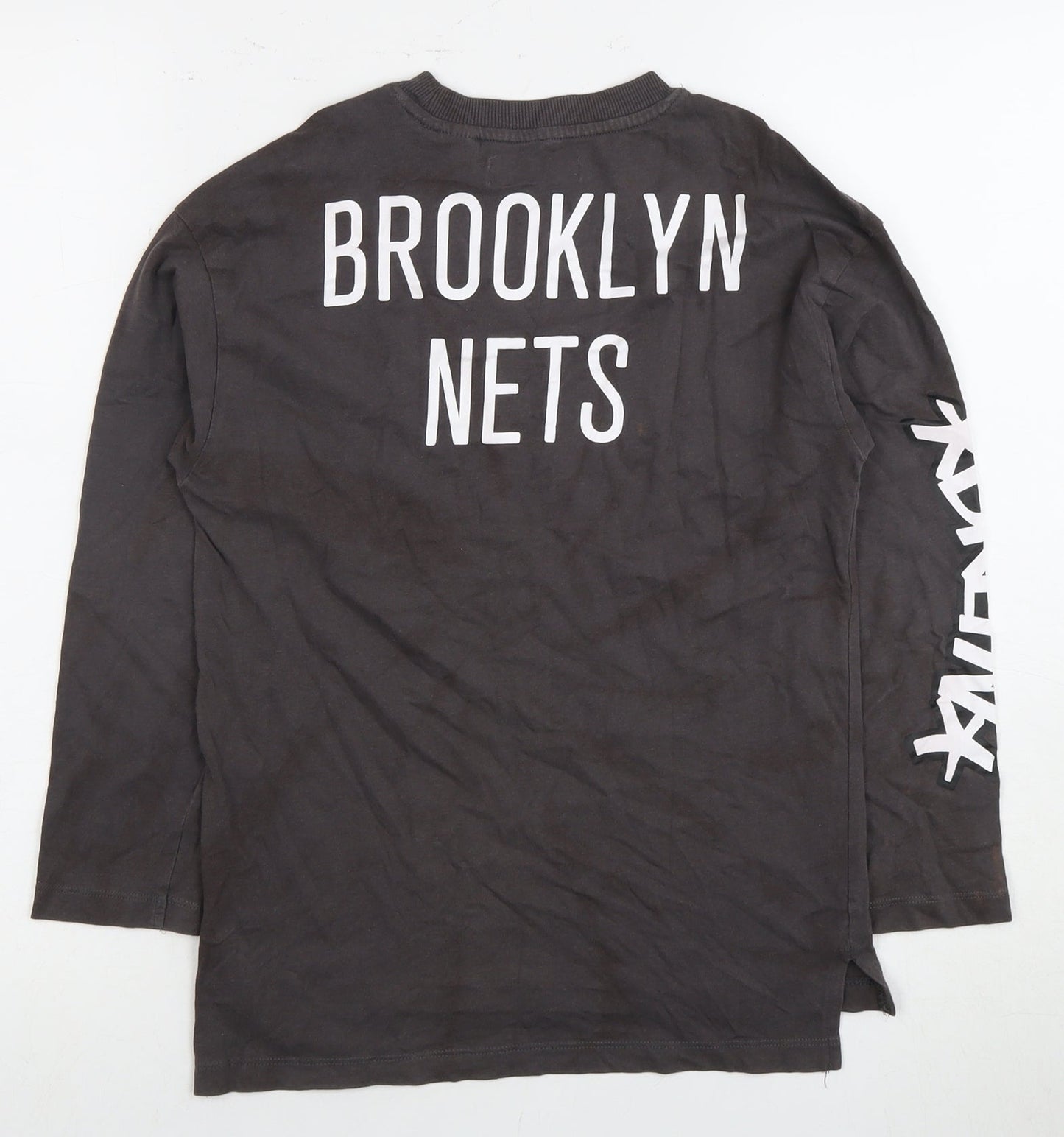 Zara Boys Black Brooklyn Nets Long Sleeve T-Shirt 9 Years