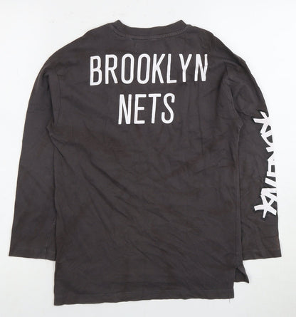 Zara Boys Black Brooklyn Nets Long Sleeve T-Shirt 9 Years