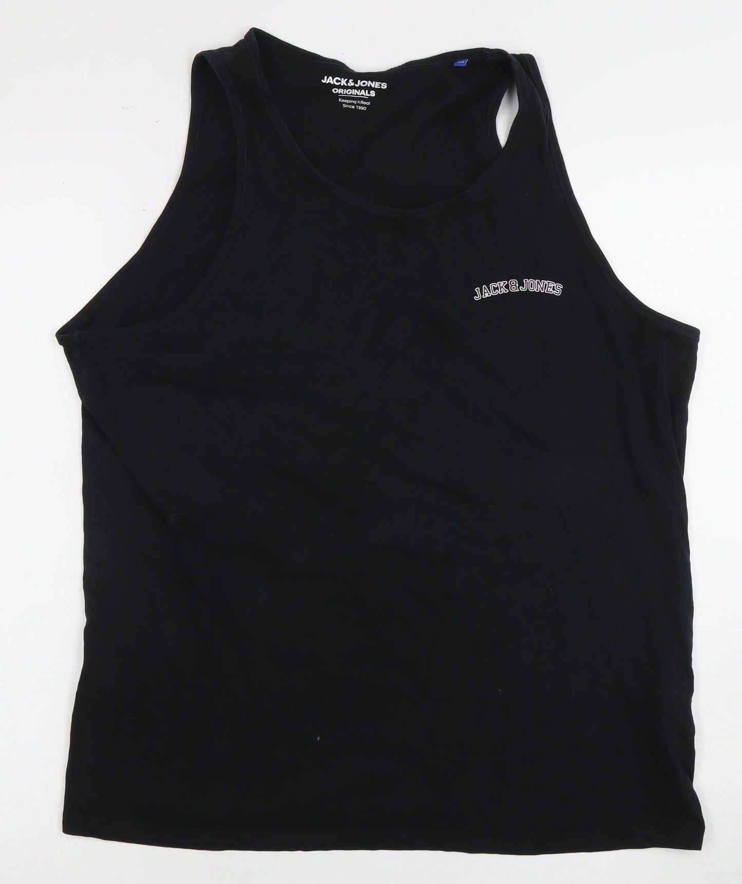 Unisex Adults UK Size XL JACK & JONES Black  Tank