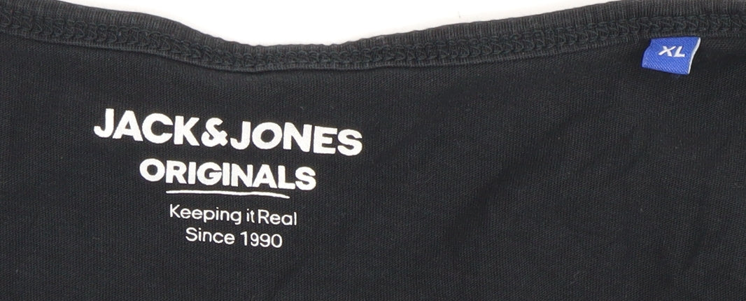 Unisex Adults UK Size XL JACK & JONES Black  Tank