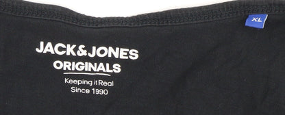 Unisex Adults UK Size XL JACK & JONES Black  Tank