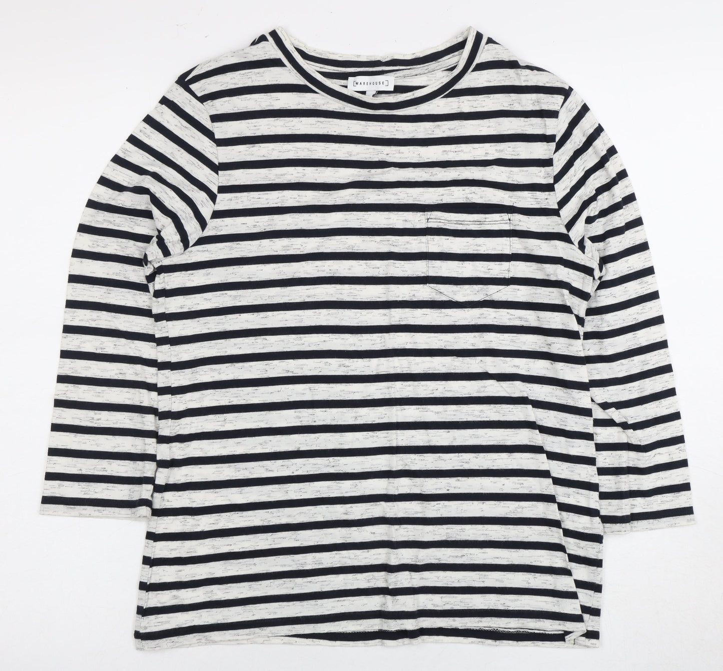 Womens UK Size 6 Warehouse Multicoloured Basic T-Shirt