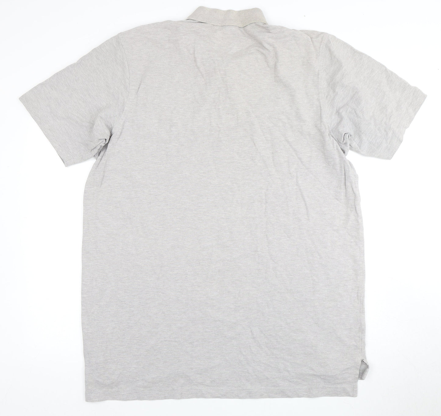 Lands' End Men's Grey XL Short Sleeve Polo