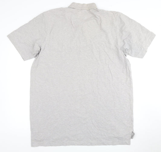 Lands' End Men's Grey XL Short Sleeve Polo