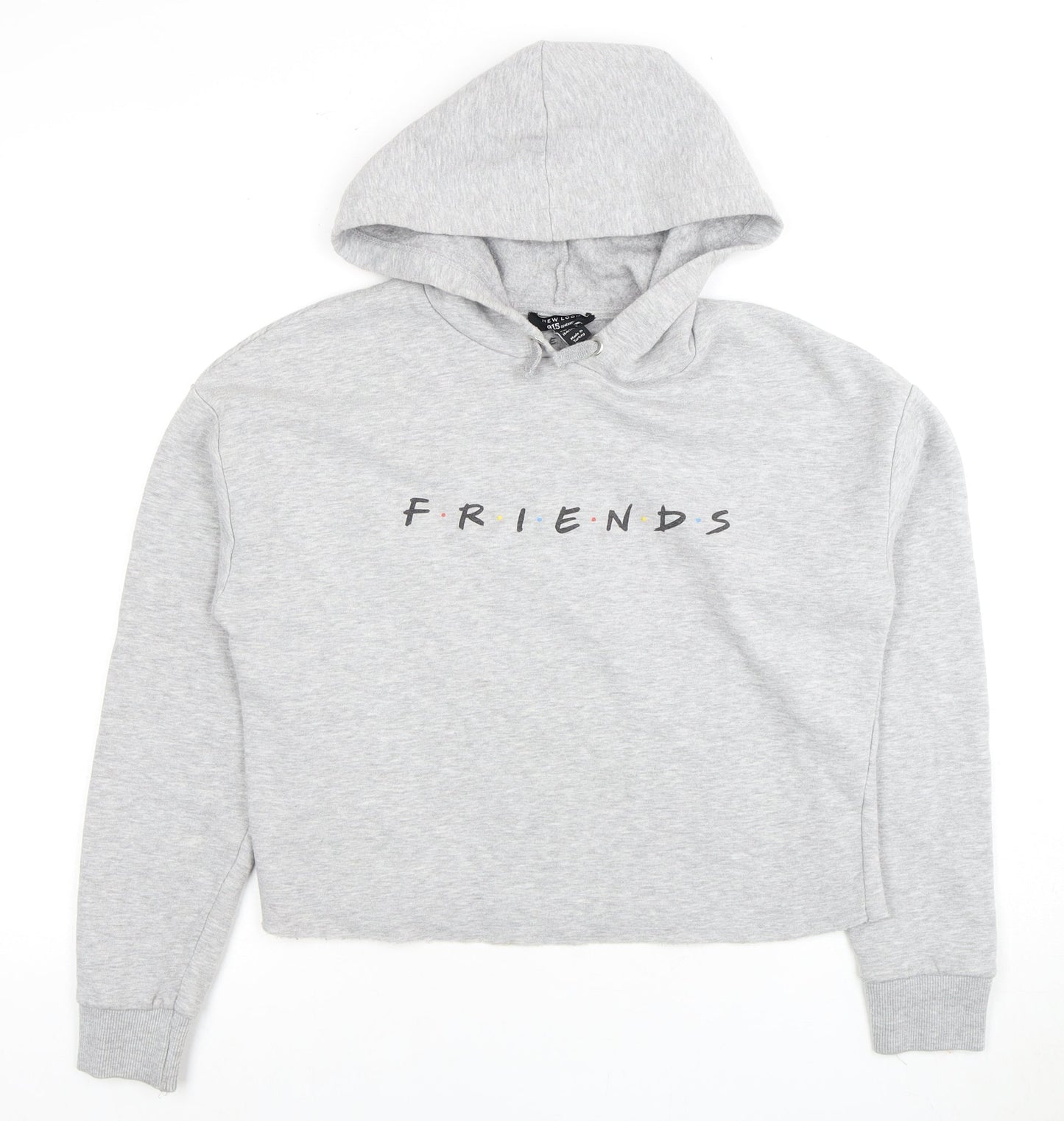 New Look Girls Grey Friends Hoodie Age 14/15 Pullover
