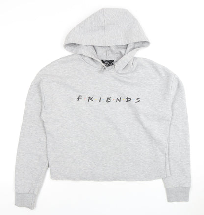 New Look Girls Grey Friends Hoodie Age 14/15 Pullover