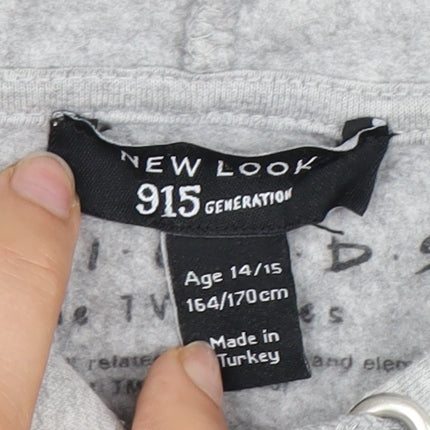 New Look Girls Grey Friends Hoodie Age 14/15 Pullover