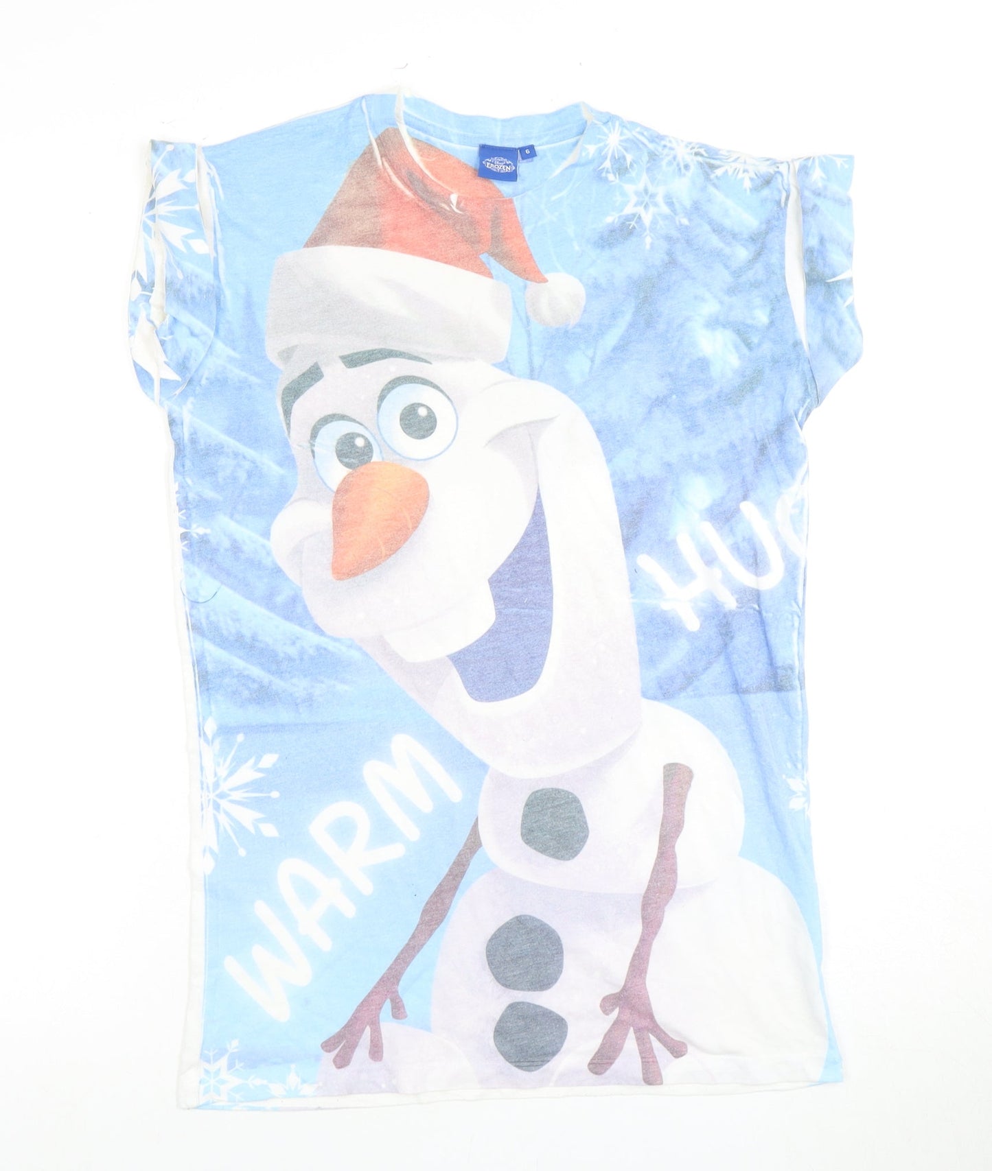 Teens UK Size 6 Disney Blue Basic T-Shirt