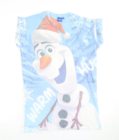 Teens UK Size 6 Disney Blue Basic T-Shirt