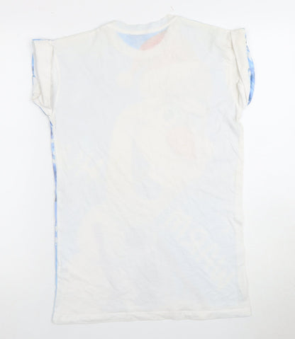 Teens UK Size 6 Disney Blue Basic T-Shirt