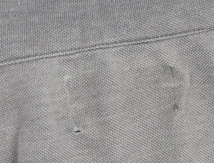 Lee Men's Grey Long Sleeve Polo Shirt Size L