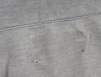 Lee Men's Grey Long Sleeve Polo Shirt Size L