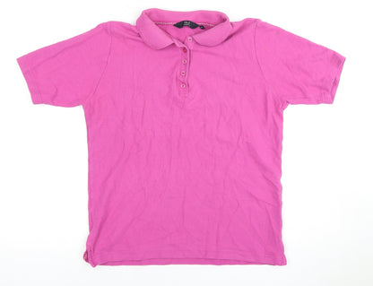 ISLE Women's Pink Polo Shirt, M, Classic Style