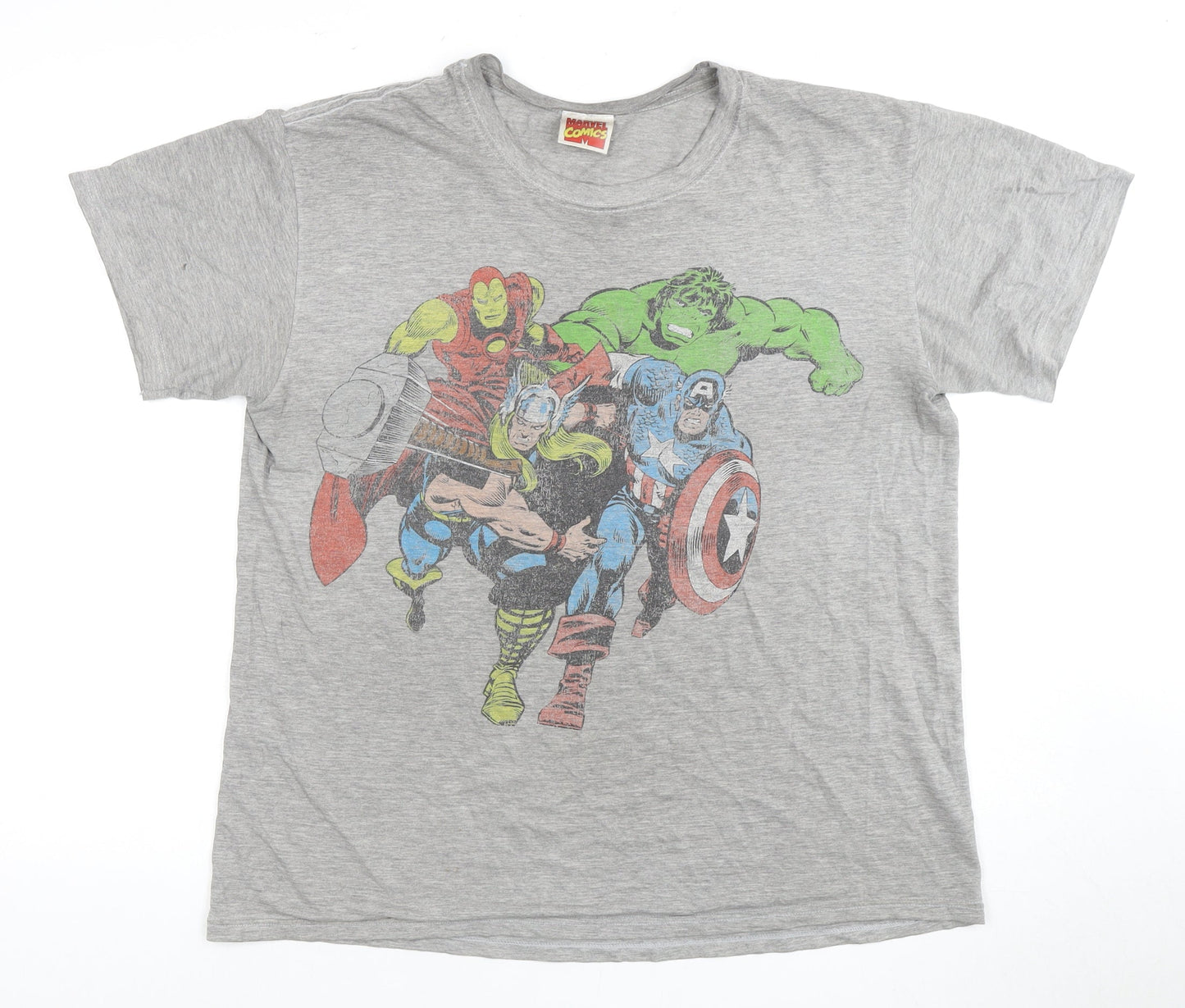 Marvel Comics Grey Avengers T-Shirt Men Large