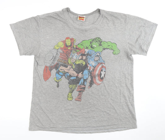 Marvel Comics Grey Avengers T-Shirt Men Large