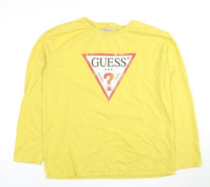 Mens UK Size M GUESS Yellow  T-Shirt