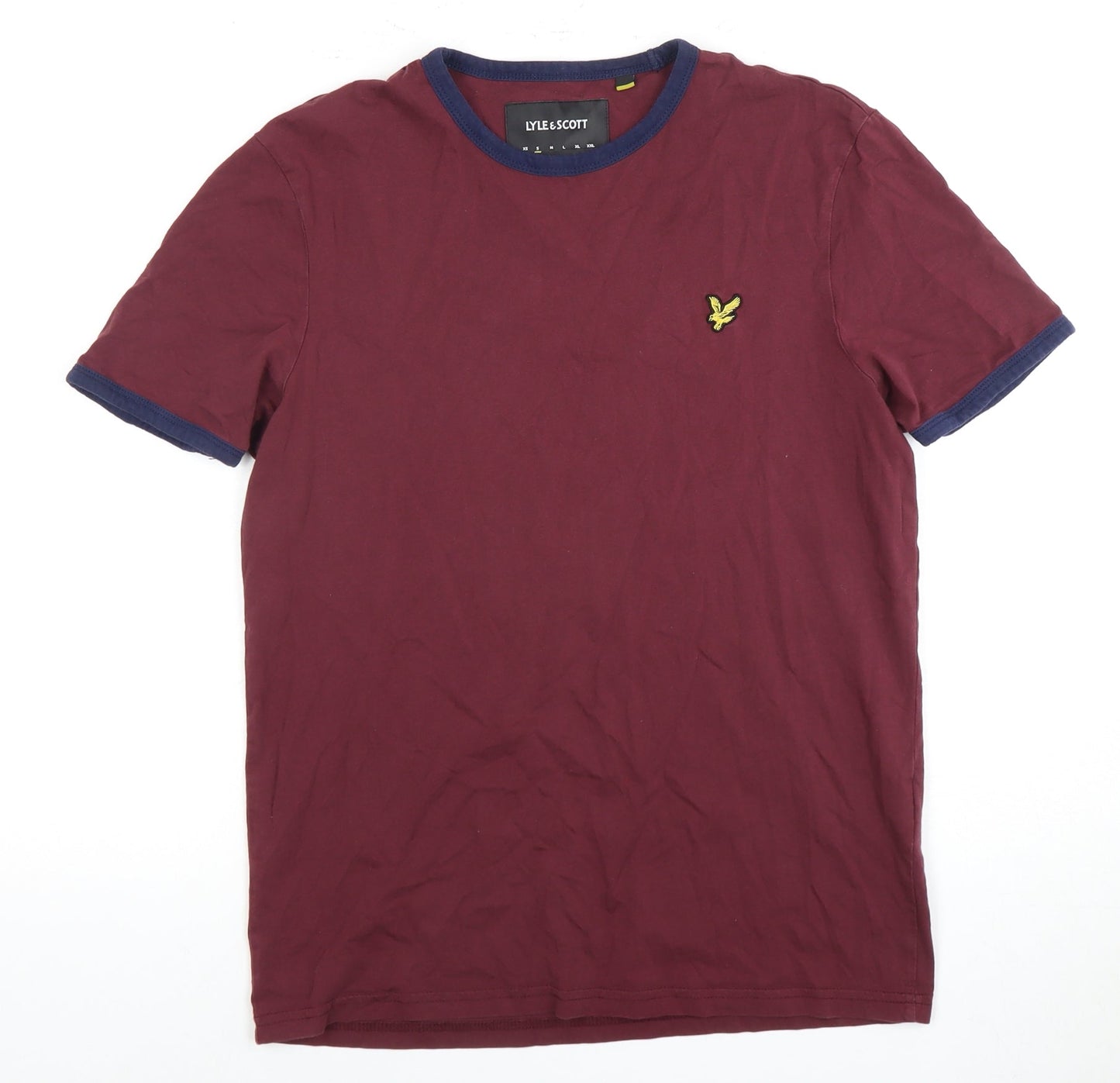 Lyle & Scott Men's Red Crew Neck T-Shirt, Size S