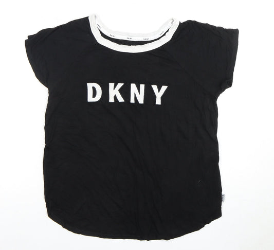 DKNY Women's Black Crew Neck T-Shirt Size S