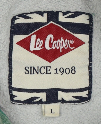 Mens UK Size L Lee Cooper Green Pullover Hoodie