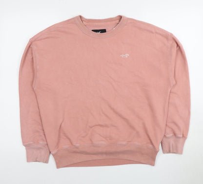 Womens UK Size XS Hollister Pink Pullover Sweatshirt