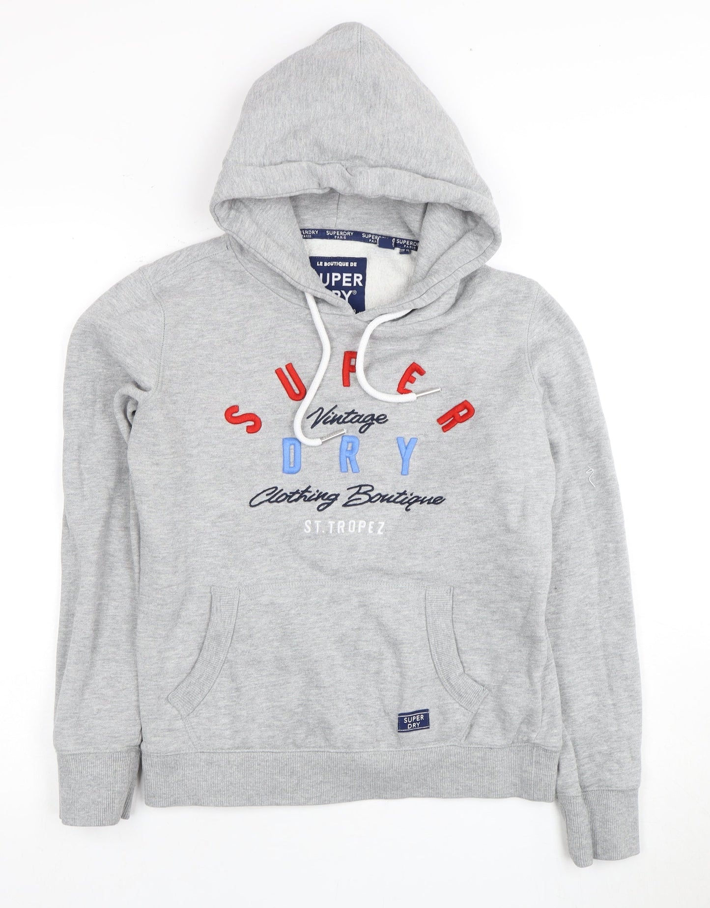 Superdry Women's Grey Pullover Hoodie Size 10