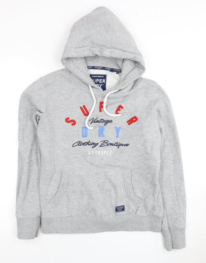 Superdry Women's Grey Pullover Hoodie Size 10