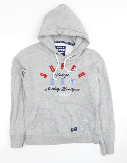 Superdry Women's Grey Pullover Hoodie Size 10