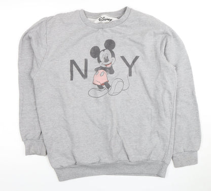 Unisex Adults UK Size 12 Disney Grey Pullover Sweatshirt