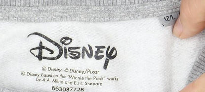 Unisex Adults UK Size 12 Disney Grey Pullover Sweatshirt