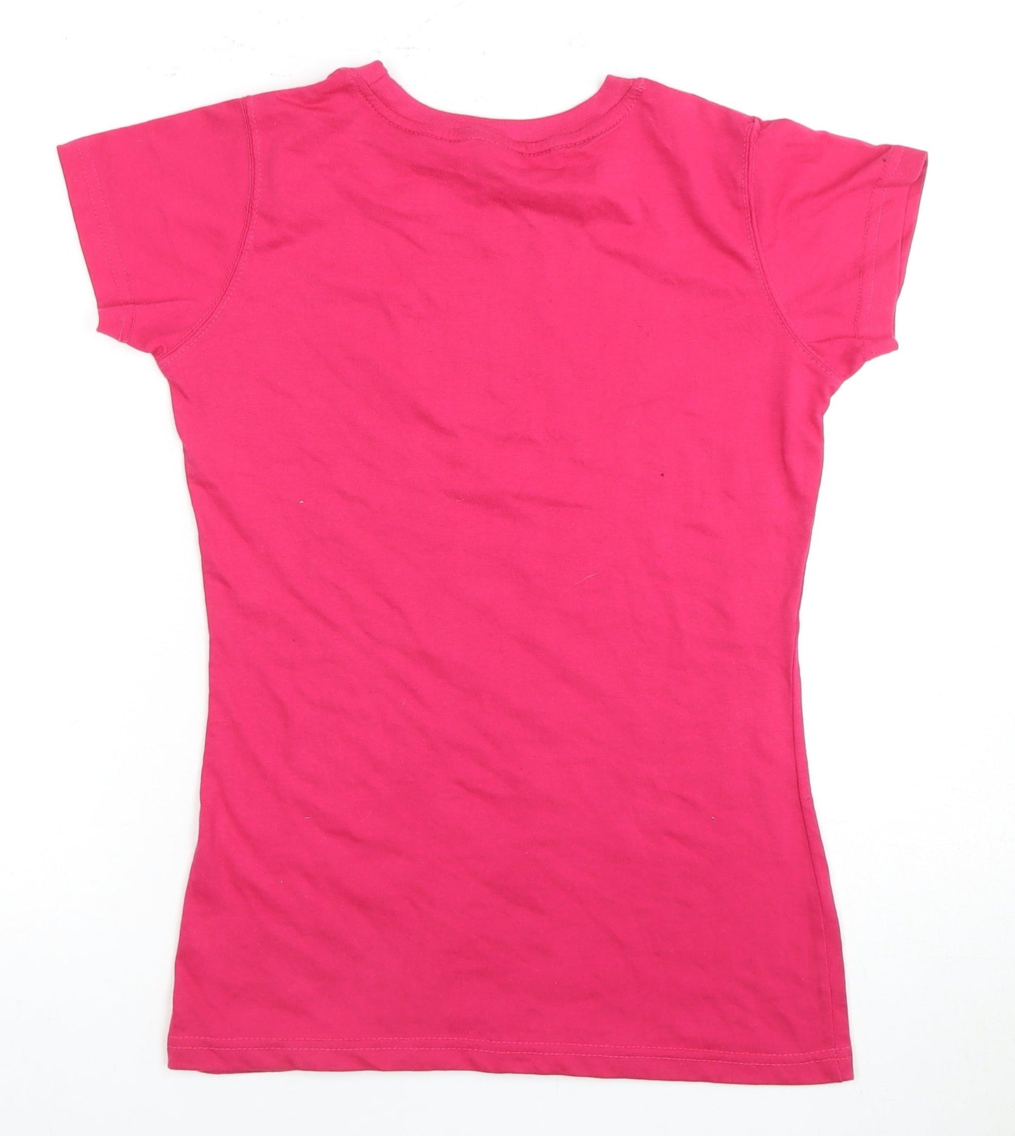 College Store Women's Pink M T-Shirt, Crew Neck